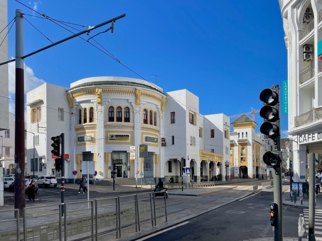 Art Deco buildings in Casablanca, showcasing the city’s unique blend of European and Moroccan architectural styles